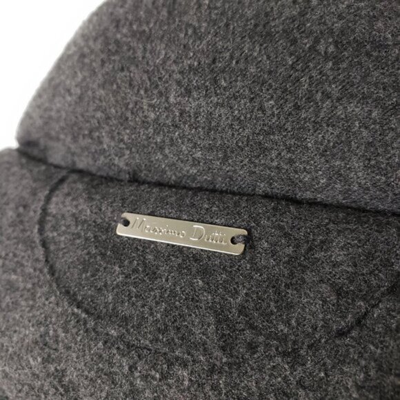 Massimo Dutti Puffer Vest Snap Buttons size XS Black/ Gray Leather Trim - Picture 9 of 15